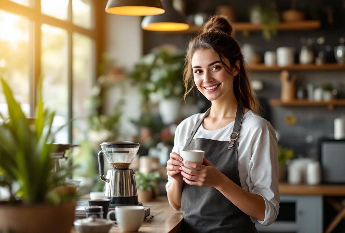 オーストラリアのカフェで働く20代後半の日本人女性